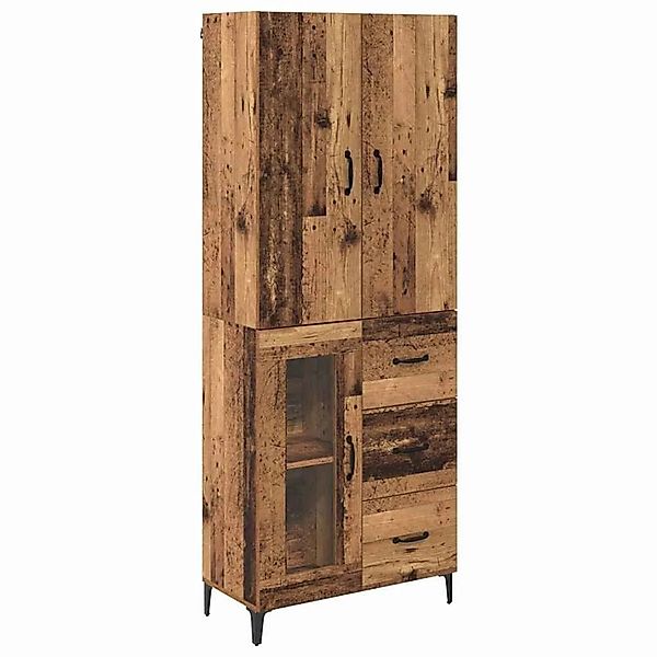 vidaXL Highboard Wandmontiert Altholz 69,5 x 34 x 180 cm Holzwerkstoff 3415 günstig online kaufen