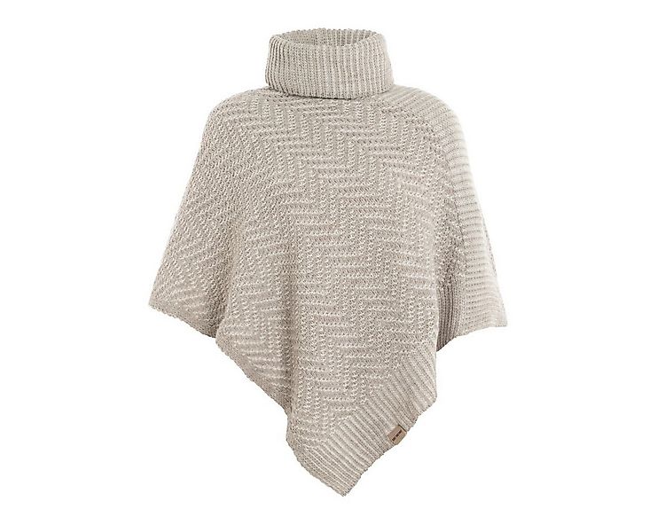 Knit Factory Poncho Amber Gestrickter Poncho Iced Clay/Beige (1-St) Strick günstig online kaufen