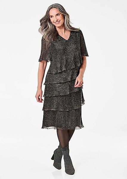 GOLDNER Abendkleid Kurzgröße: Elegantes Abendkleid mit Glanz-Effekt Glanzkl günstig online kaufen