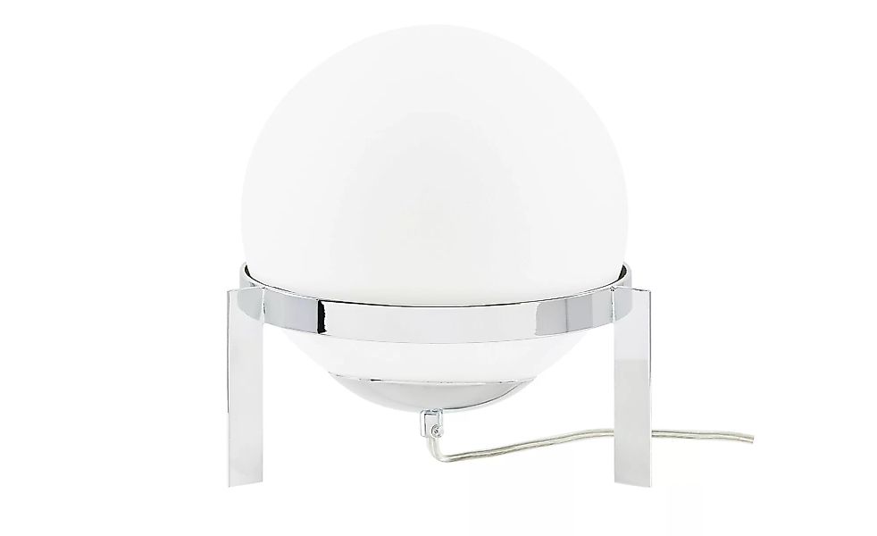 Meisterleuchten Tischleuchte, 1-flammig, Glaskugel weiß - silber - 20 cm - günstig online kaufen