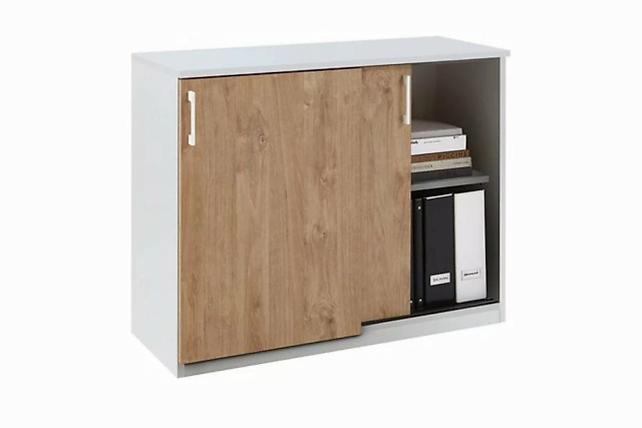 boho office® Schiebetürenschrank be.smart mit 2 Türen in weiß, Front in Eic günstig online kaufen