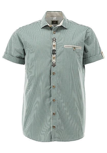 OS Trachten Kurzarmhemd Scuwe Regular Fit, Haifischkragen, Krempellasche mi günstig online kaufen