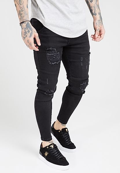 Siksilk Skinny-fit-Jeans SikSilk Herren Schwarze Gewaschene günstig online kaufen