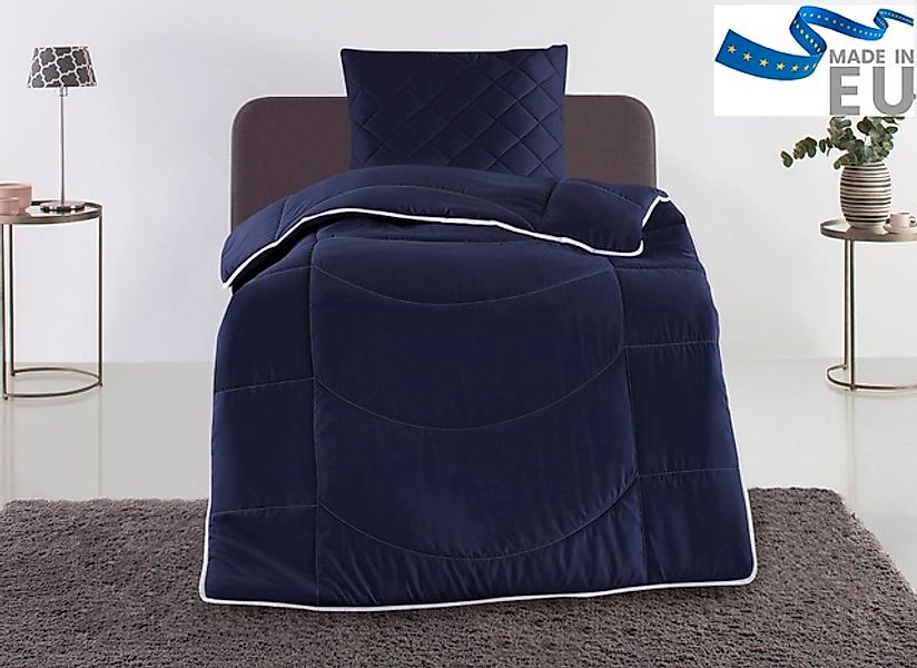 my home Steppbett + Kopfkissen »Microlux, Bettdecke 135x200 cm, 155x220 cm« günstig online kaufen