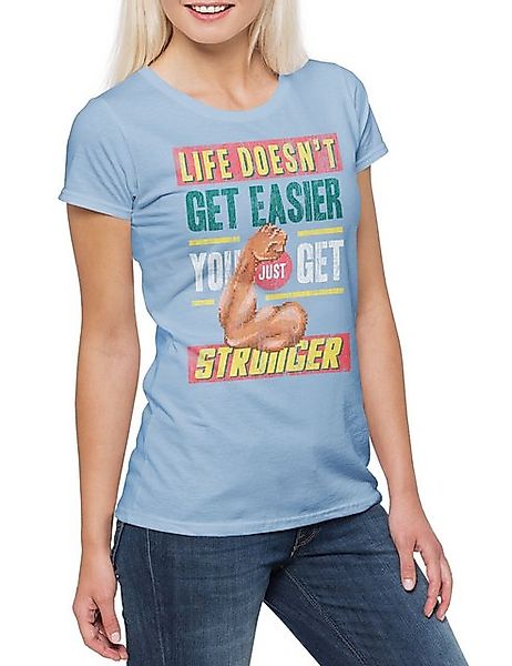 Urban Backwoods Print-Shirt Life Doesn't Get Easier Damen T-Shirt Gewichthe günstig online kaufen