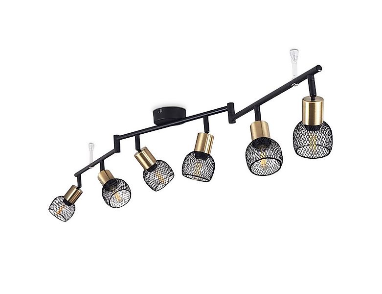 hofstein Deckenleuchte »Pieve« Deckenlampe aus Metall schwarz, gold Zimmerl günstig online kaufen