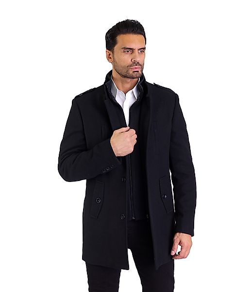 Denim Distriqt Wintermantel Herren Slim Fit günstig online kaufen