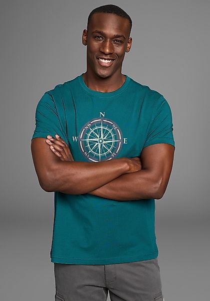 DELMAO T-Shirt Kurzarm, bedruckt, Rundhals, aus Baumwolle günstig online kaufen