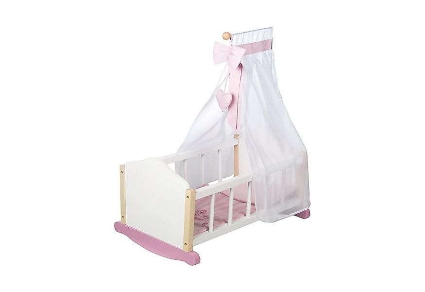 roba® Puppenwiege Puppenmöbel, inkl. textiler Ausstattung, Bettwäsche & Him günstig online kaufen