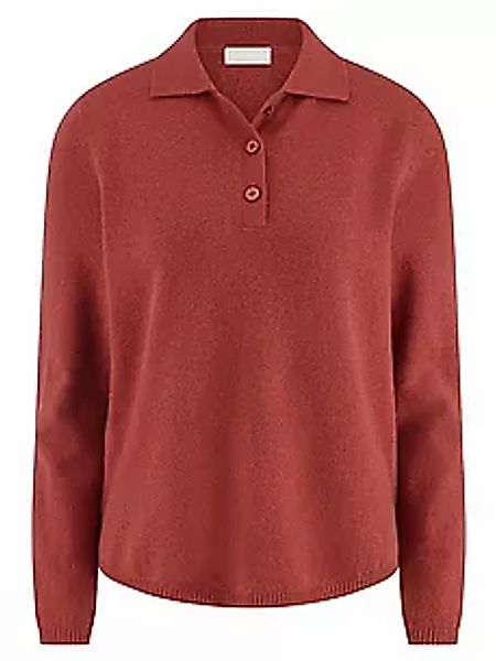 Polo-Pullover aus 100% Kaschmir include orange günstig online kaufen
