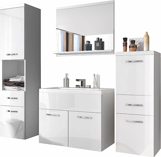 welltime Badmöbel-Set "ELDA" Komplett-Set, 5 Stk. tlg. günstig online kaufen