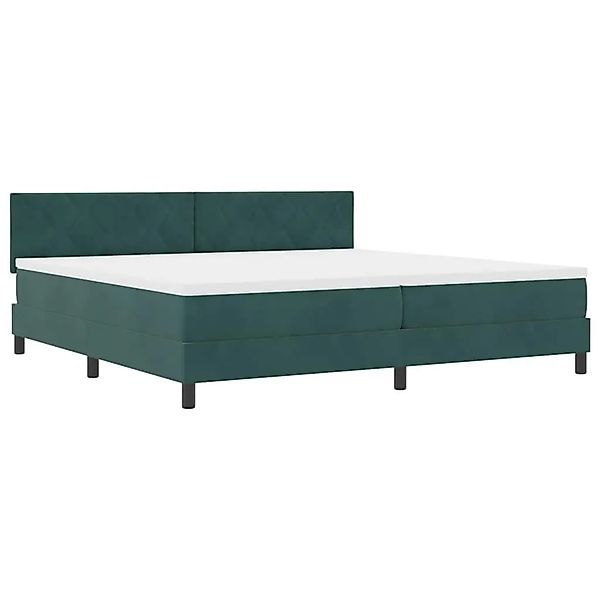 vidaXL Boxspringbett mit Matratze Dunkelgrün 200 x 200 cm Stoff 3339263 günstig online kaufen