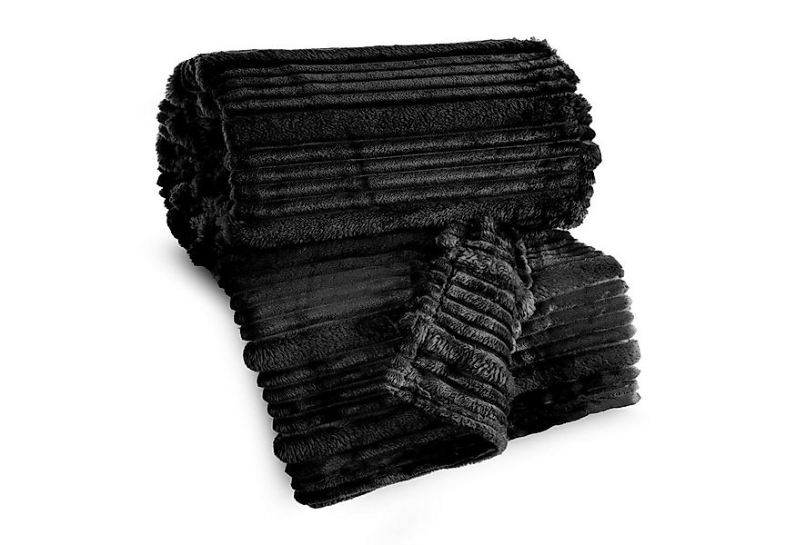 Wohndecke NINA, Eurofirany, Kuscheldecke mit Streifen-Steppung Gestreifte D günstig online kaufen