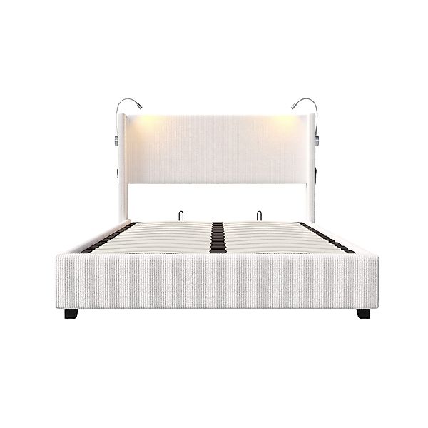 Furnishings Home Polsterbett Stauraumbett Doppelbett LED günstig online kaufen