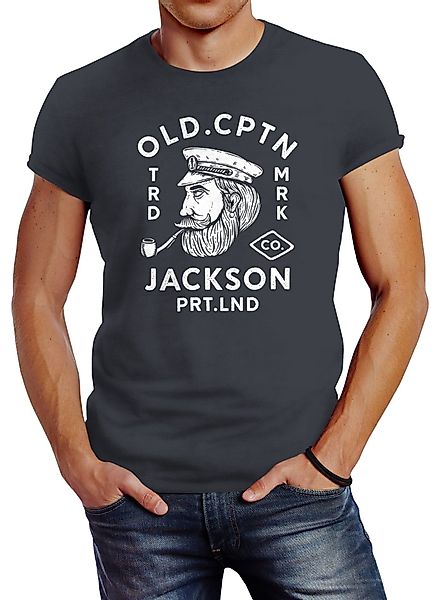 Neverless Print-Shirt Neverless® Herren T-Shirt Kapitän günstig online kaufen