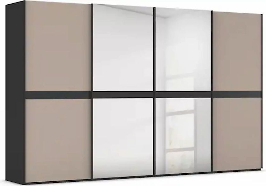 rauch Schwebetürenschrank "Scale-LINE", edle Optik mit Bauchbinde mit Glas/ günstig online kaufen