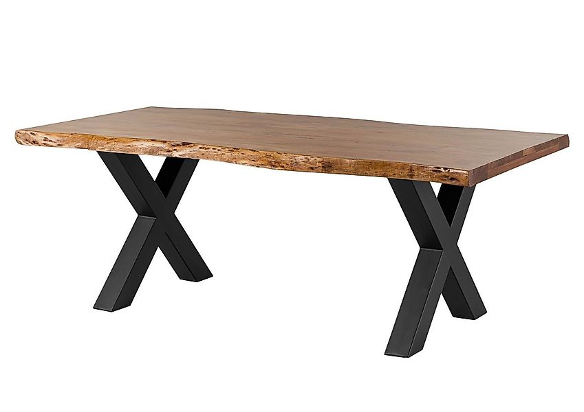 Massivmoebel24 Baumkantentisch FREEFORM (Baumtisch Akazie 180x90x77 günstig online kaufen