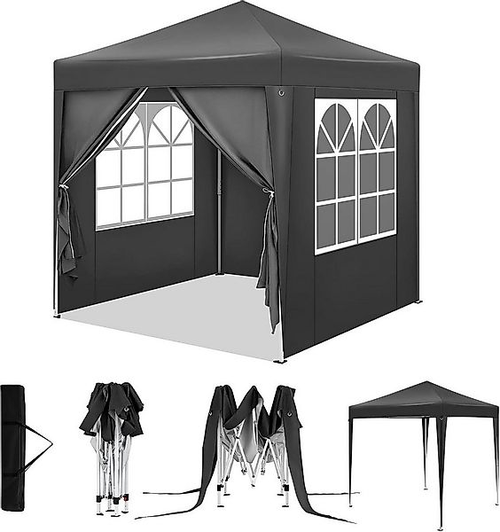 Woltu Faltpavillon, mit 4 Seitenteilen, 2x2 m, mit 4 Seitenwänden, höhenver günstig online kaufen