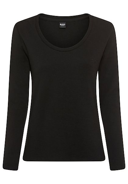 BOSS Langarmshirt Waffle Schlaf-Top, Waffelstruktur, aus Baumwollmix günstig online kaufen