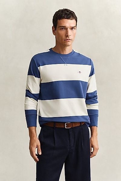 Gant Sweatshirt STRIPED C-NECK mit Rundhals und Logostickerei günstig online kaufen