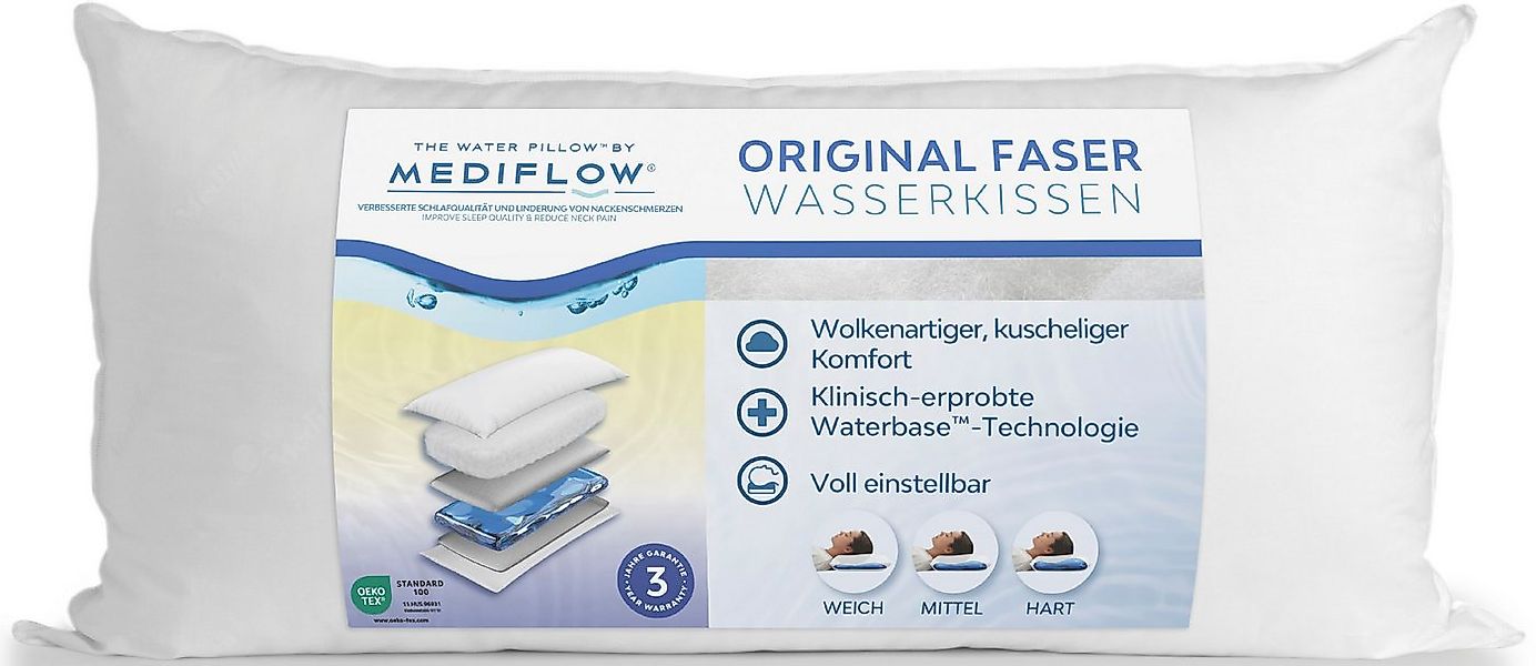 Mediflow Wasserkissen Kopfkissen Mediflow, individuell anpassbare Füllmenge günstig online kaufen