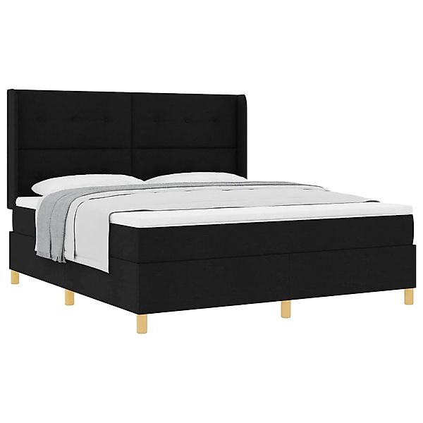 vidaXL Boxspringbett mit Matratze Schwarz 180 x 200 cm Stoff 3341849 günstig online kaufen