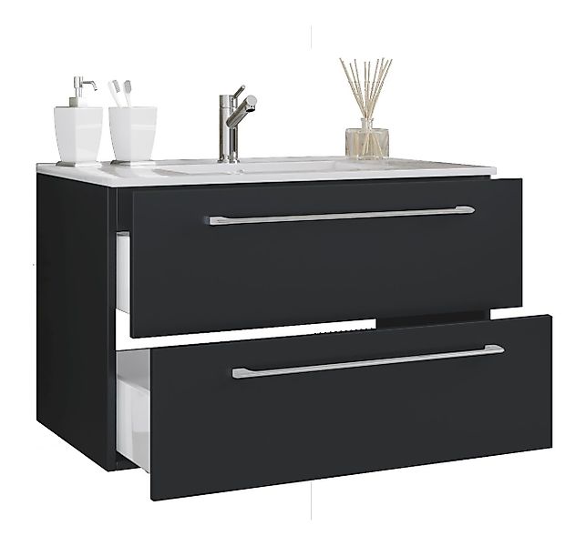 VCM Badmöbel-Set 2-tlg. Waschplatz Waschtisch Badinos 2 Schublade, (2-St., günstig online kaufen