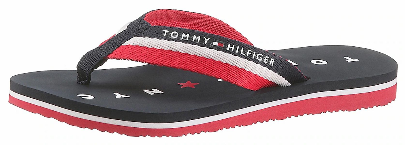 Tommy Hilfiger Zehentrenner "TOMMY LOVES NY BEACH SANDAL", Sommerschuh, Sch günstig online kaufen