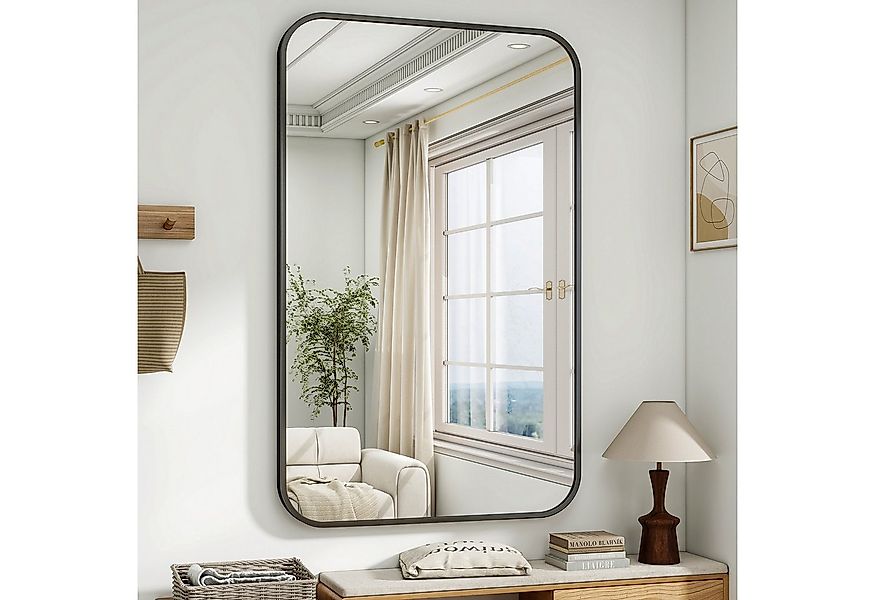 BEAUTYPEAK Wandspiegel Rechteckiger Spiegel mit abgerundeten Ecken günstig online kaufen