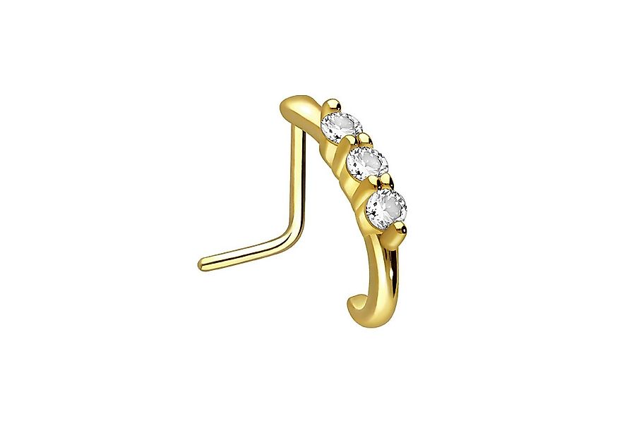 PIERCINGLINE Nasenpiercing Chirurgenstahl Nasenstecker 3 GROSSE KRISTALLE ( günstig online kaufen