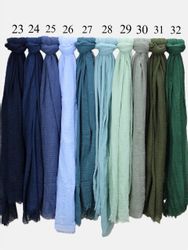 Aymasal Kopftuch Kreppschal Hijab mit Fransen günstig online kaufen