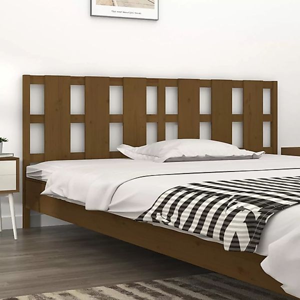 Vidaxl Bett-kopfteil Honigbraun 205,5x4x100 Cm Massivholz Kiefer günstig online kaufen