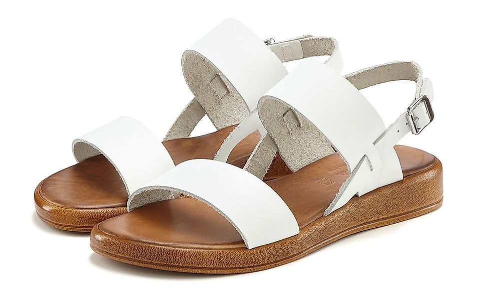 LASCANA Sandale "Sommerschuh, Riemchensandale, offener Schuh", aus Leder günstig online kaufen