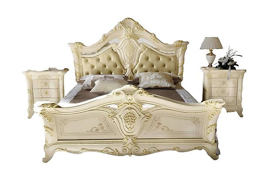 JVmoebel Bett Klassisches Chesterfield Holz Schlafzimmer Hotel Barock Möbel günstig online kaufen