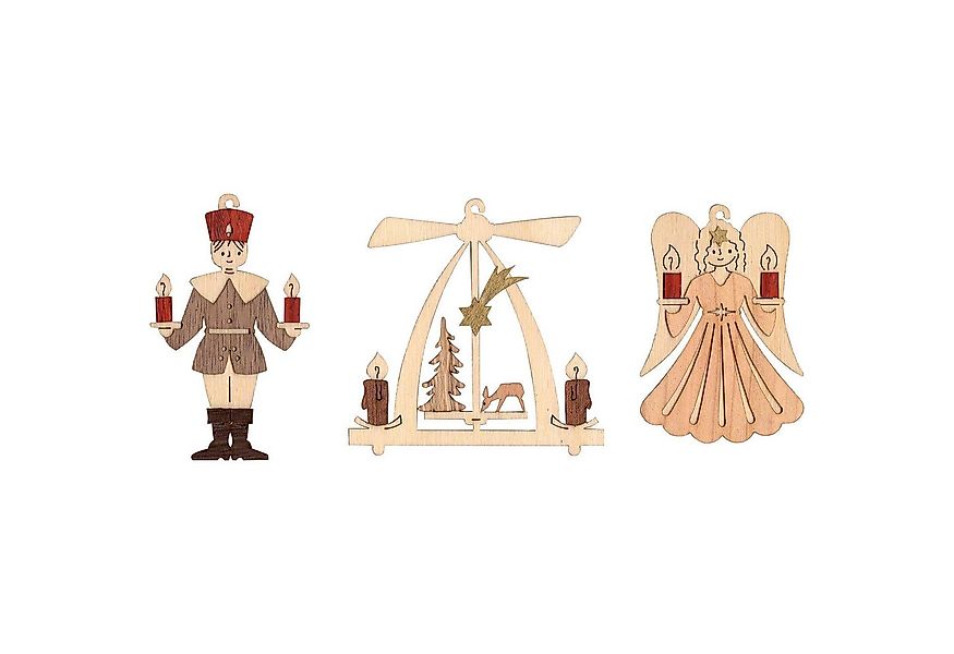 Kuhnert Dekohänger Christbaumschmuck Erzgebirge - Engel, Bergmann, Pyramide günstig online kaufen