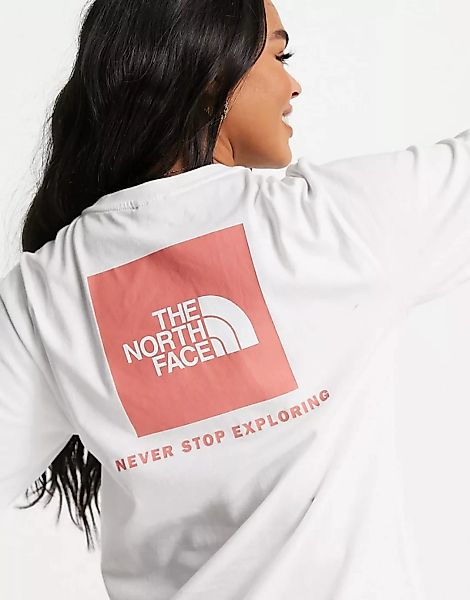The North Face – Red Box – Boyfriend-T-Shirt in Weiß günstig online kaufen