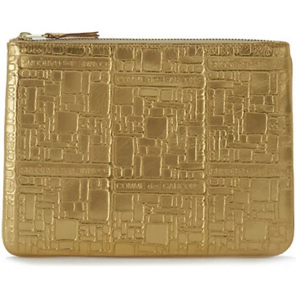 Comme Des Garcons  Geldbeutel Clutch Goldfarbenes Portemonnaie aus Leder vo günstig online kaufen