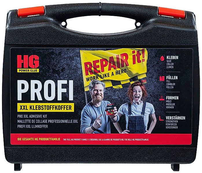 HG Klebstoff PowerGlue, XXL-Profikoffer, die Schweissnaht aus der Flasche günstig online kaufen