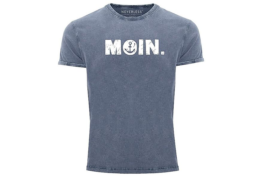 Neverless Print-Shirt Herren Vintage Shirt Moin Dialekt Norden Hamburg Anke günstig online kaufen