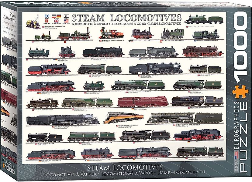 Puzzle 1000 Teile Puzzle - Puzzle - Geschichte der Dampflokomotive, Puzzlet günstig online kaufen