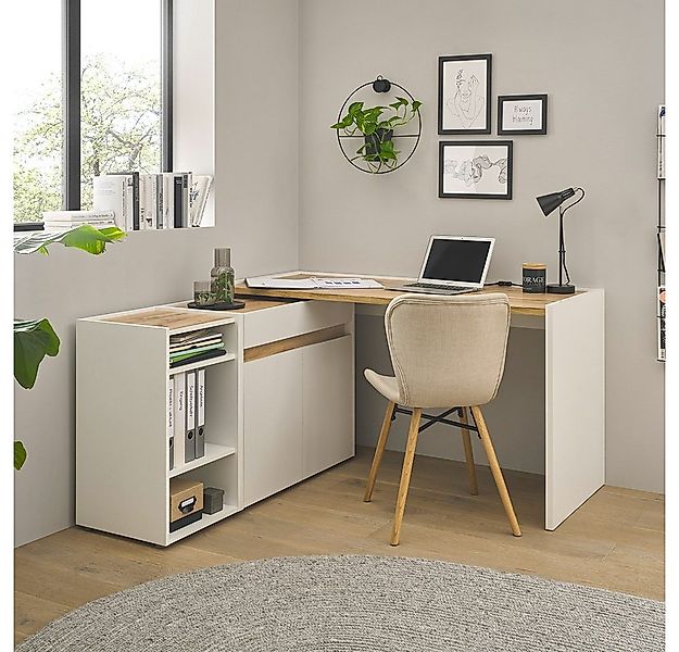 Lomadox Büromöbel-Set CRISP-61, (Spar-Set, 3-tlg., Schreibtisch Kommode Reg günstig online kaufen