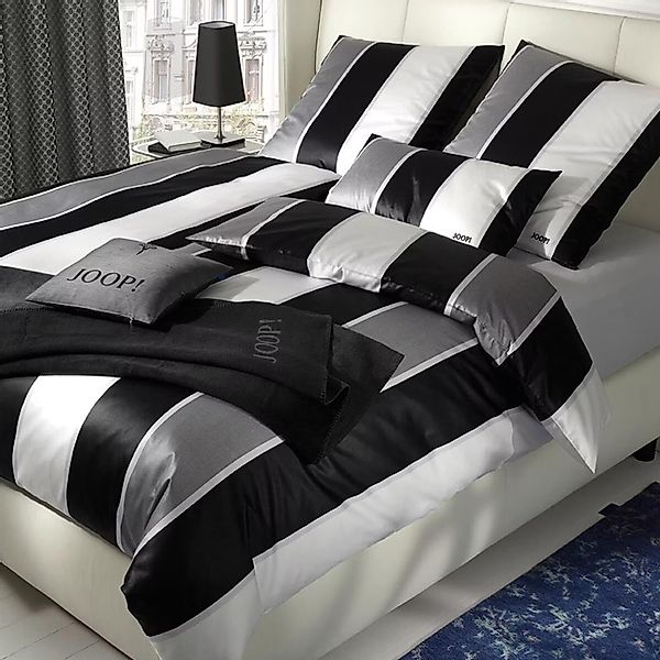 JOOP! Bettwäsche JOOP! Comfort Satin Bettwäsche Lines 4055-0 Streifen Grau günstig online kaufen
