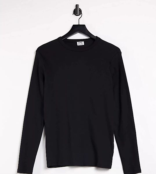 Cotton On Curve – Langärmliges Shirt mit Rundhalsausschnitt in Schwarz günstig online kaufen