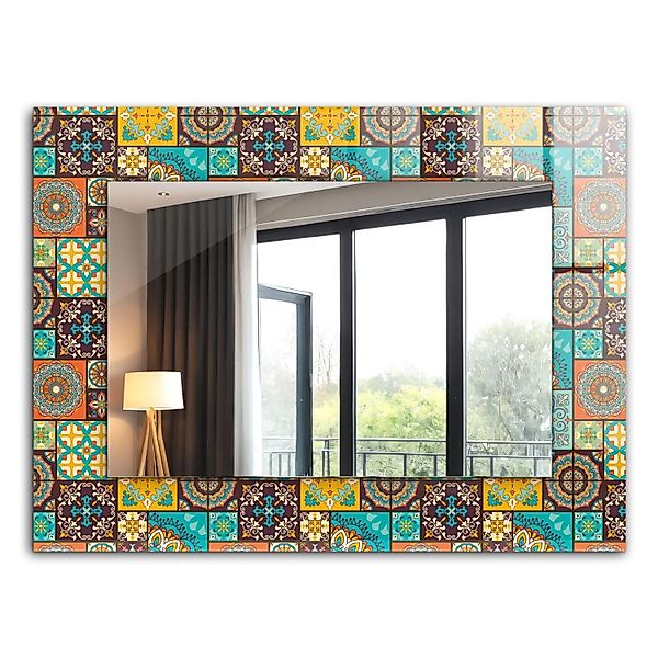 Tulup Spiegel mit Aufdruck Bunte Mosaikfliesen 80x60 cm Rechteckig Spiegel günstig online kaufen