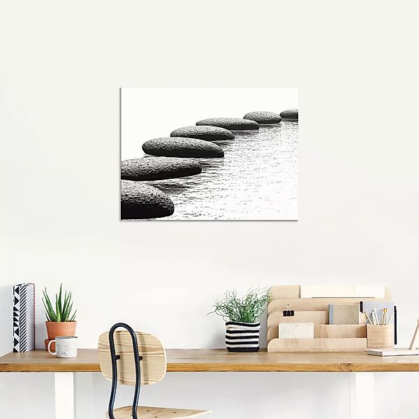 Artland Wandbild "Ein Kiesel auf einem Hintergrund", Gewässer, (1 St.) günstig online kaufen