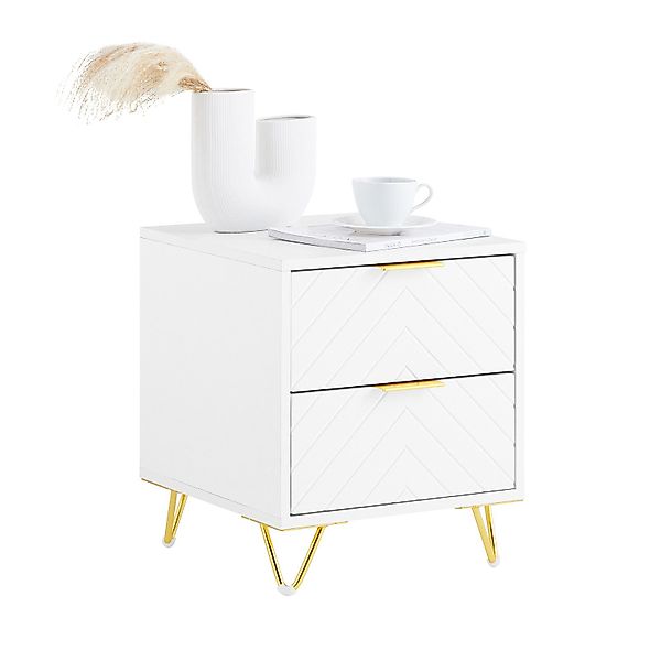 SoBuy Nachttisch FBT160, Nachtschrank mit 2 günstig online kaufen