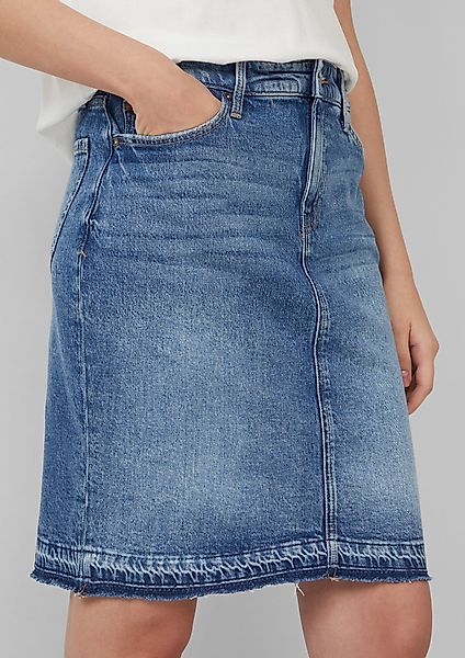 s.Oliver Minirock Kurzer Jeansrock mit offenem günstig online kaufen