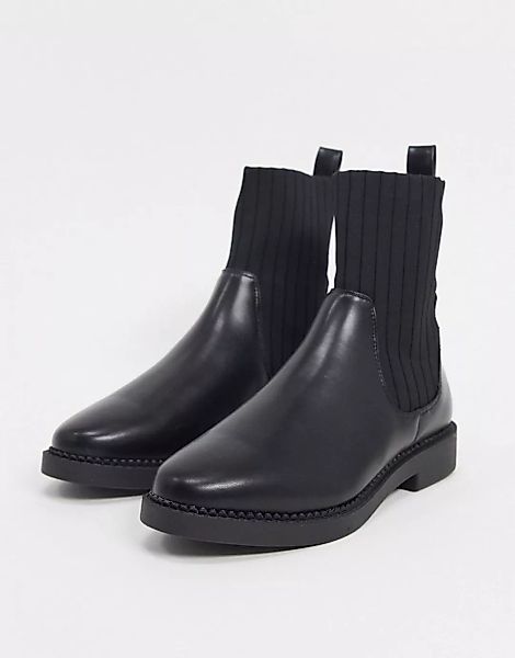ASOS DESIGN – Amanda – Klobige Sock Boots in Schwarz günstig online kaufen