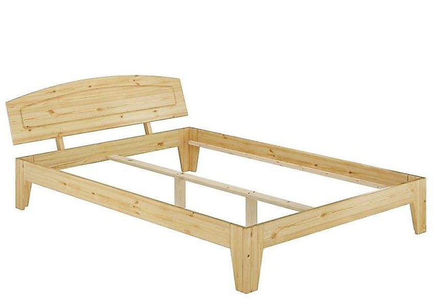 ERST-HOLZ Bett Futonbett 140x200 Kiefer Natur ohne Rost, Kieferfarblos lack günstig online kaufen