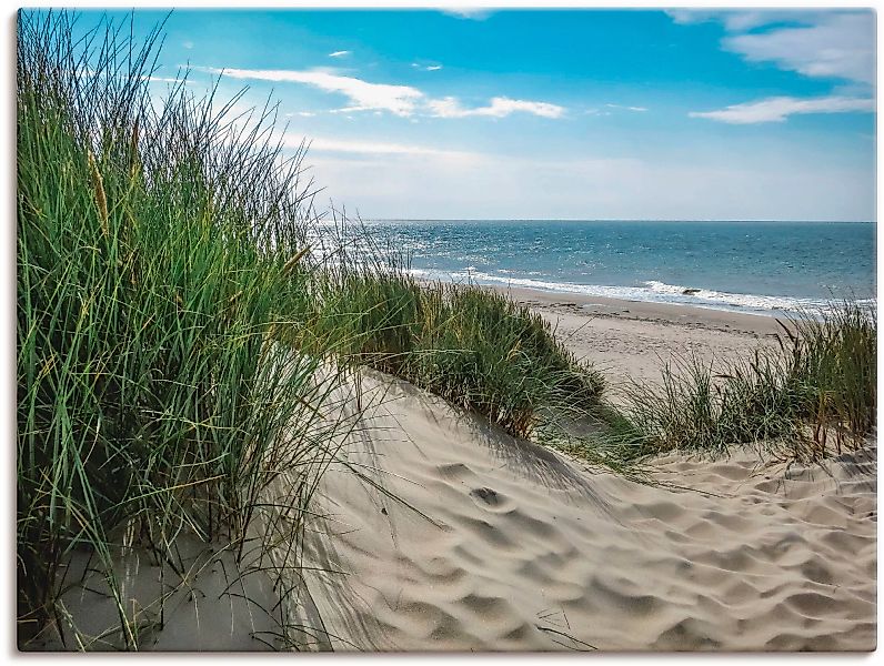 Artland Wandbild "Dünenlandschaft im Sommer an der Nordsee", Strand, (1 St. günstig online kaufen